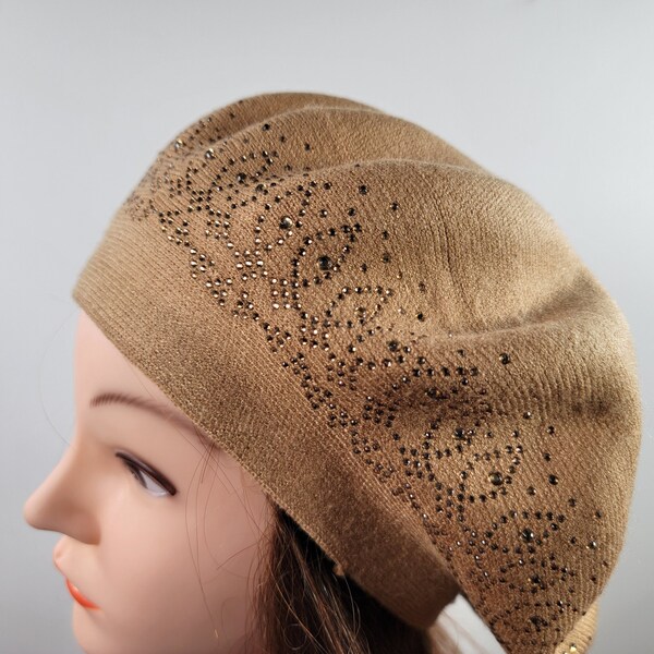 Khaki Winter Warm Hat Classic Beanie Caps French Berets Casual Wool Winter Hat Caps for Women Girl Cap