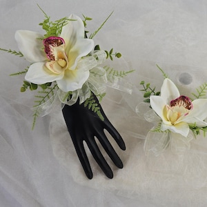 Artificial orchid flower corsages, boutonniere. for wedding/prom/bridal