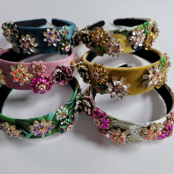 Vintage Crystal Beaded Hairbands Luxury Fashion Women  display picture 1
