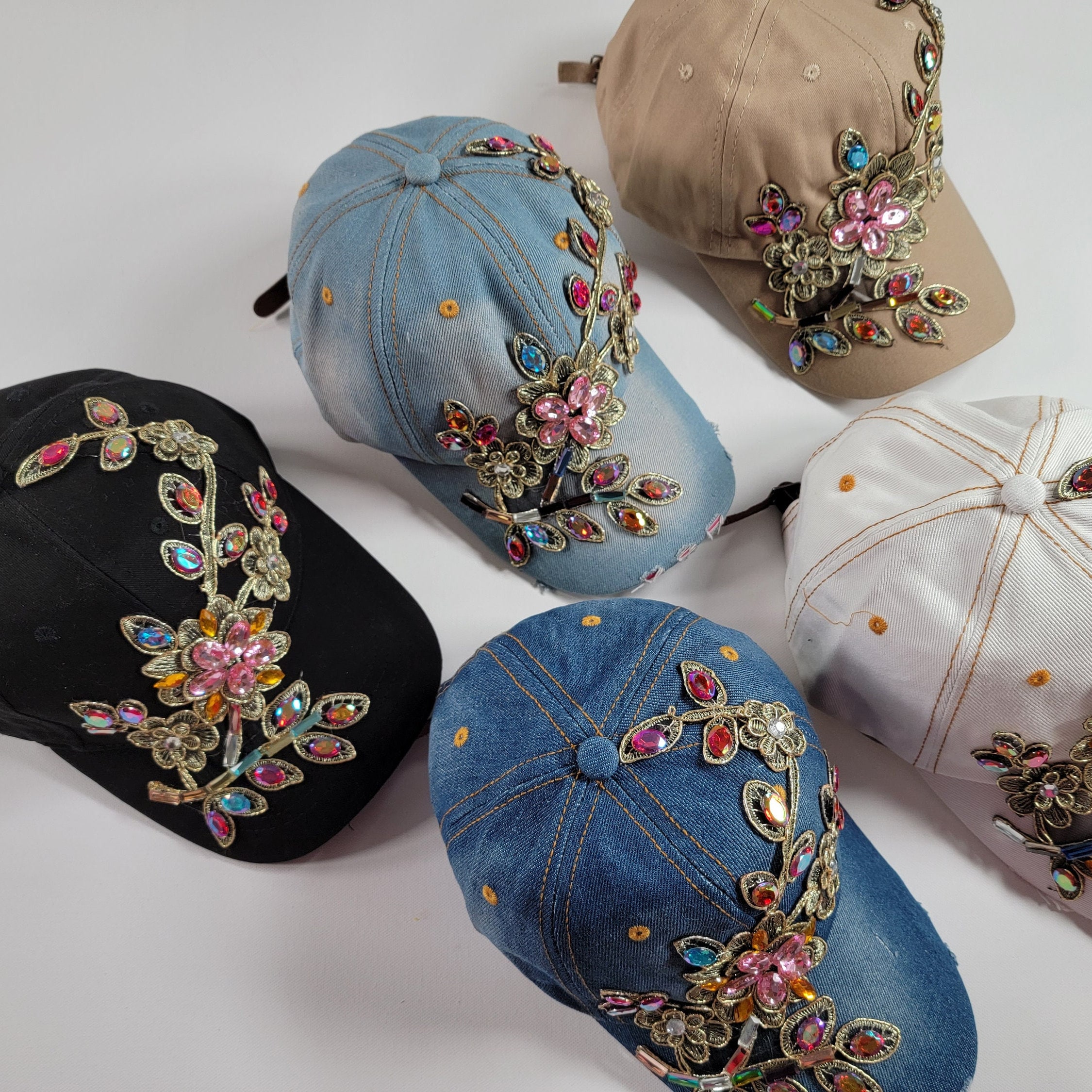 Women Adjustable Rhinestone Bling Hat Baseball Hat Fashion  display picture 1