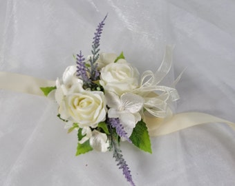 Artificial rose Wrist Corsage Boutonniere, sages For Weddings/Prom/Bridal