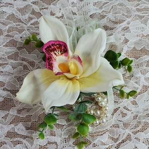 Artificial orchid flower corsages for wedding/prom/bridal