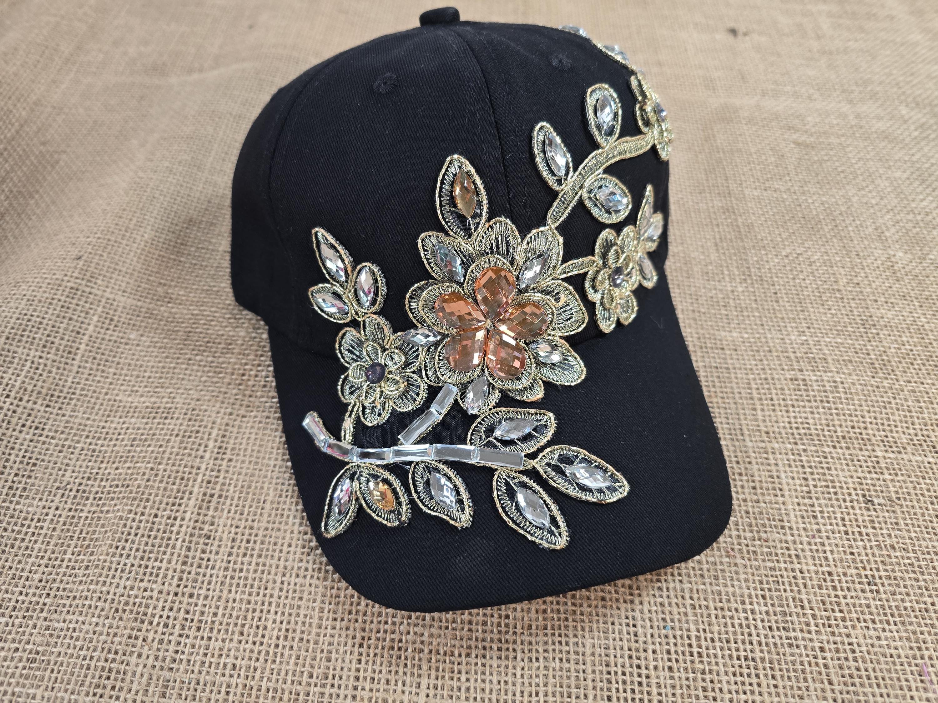 Women Adjustable Rhinestone Bling Hat Baseball Hat Fashion  display picture 3