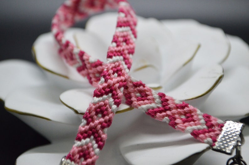 Breast Cancer Awareness Friendship Bracelet Etsy
