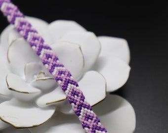 Purple Awareness Ribbon Friendship Bracelet