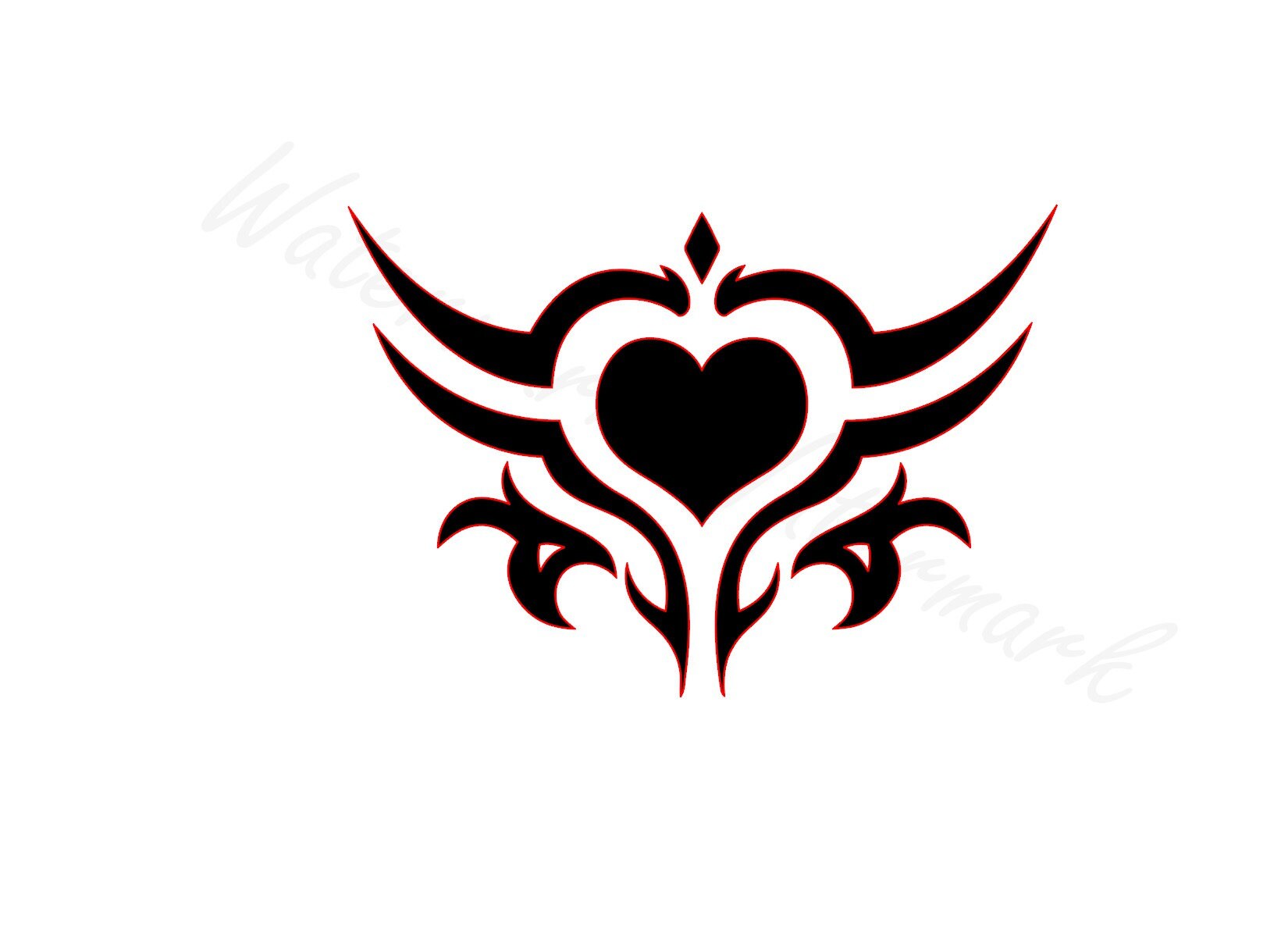 Tribal Heart SVG and Studio 3 Cut File Logo Decal Design ...