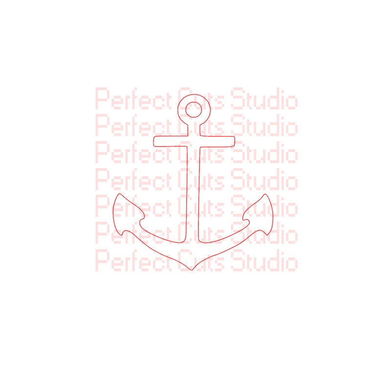 Anchor Svg File And Studio 3 File Anchor Cutouts Stencil Decal Etsy