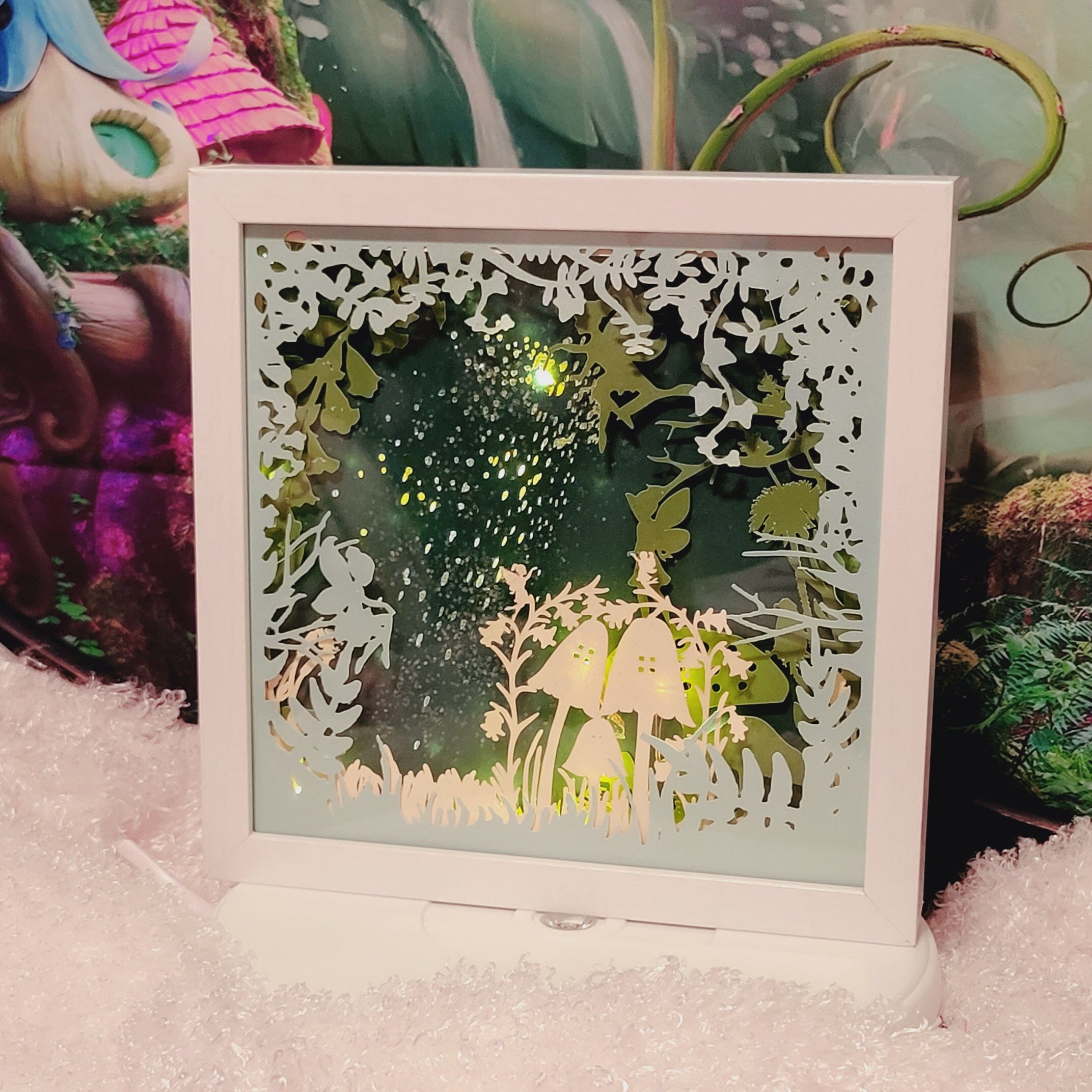 Child's Nightlight - Fairies in the Forest-Fairy Dust-Nightlight-Baby-Infant-Home Decor-Wall Decoror-Table Decor - Thumbnail 2