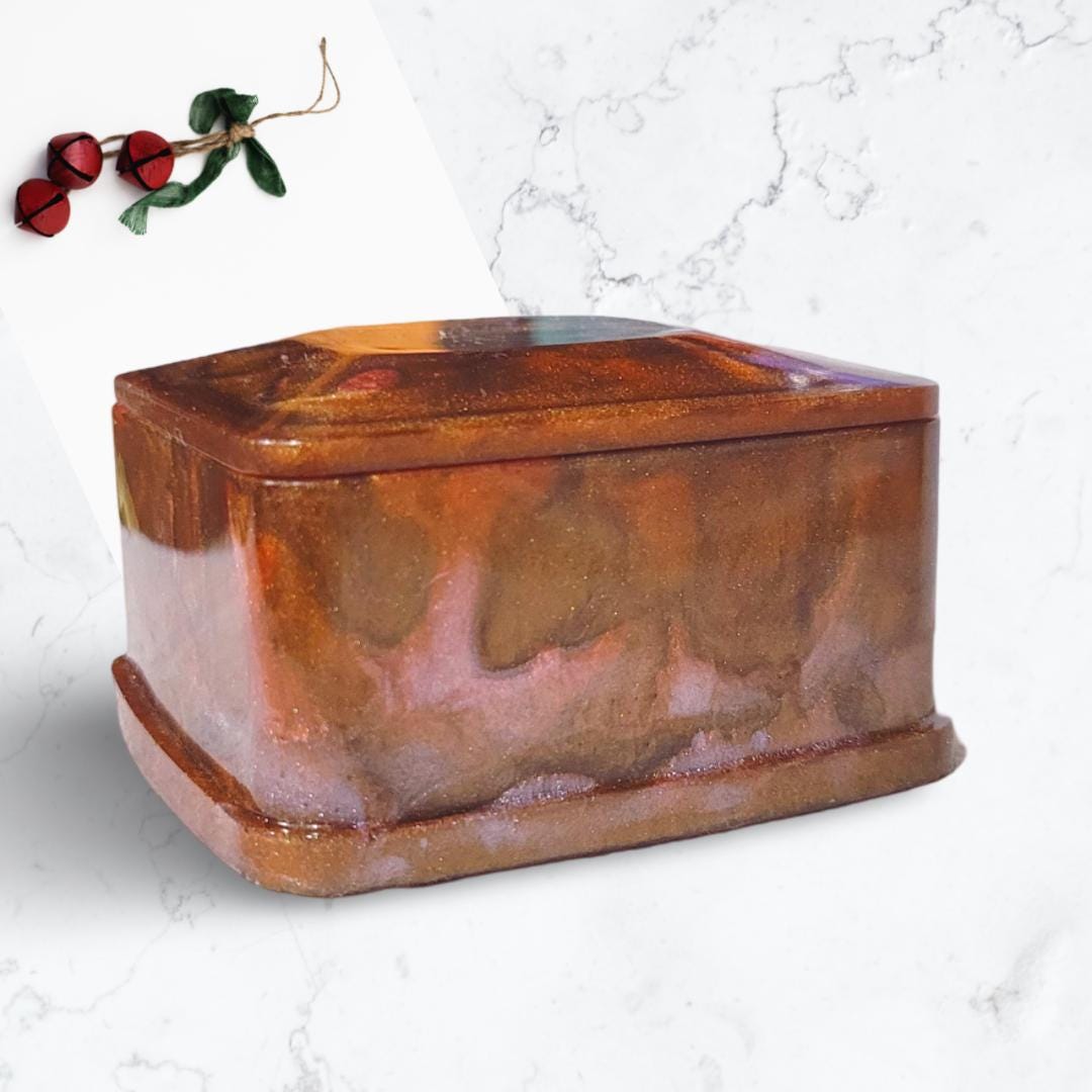 Small Square Resin Jewelry Box - Thumbnail 4