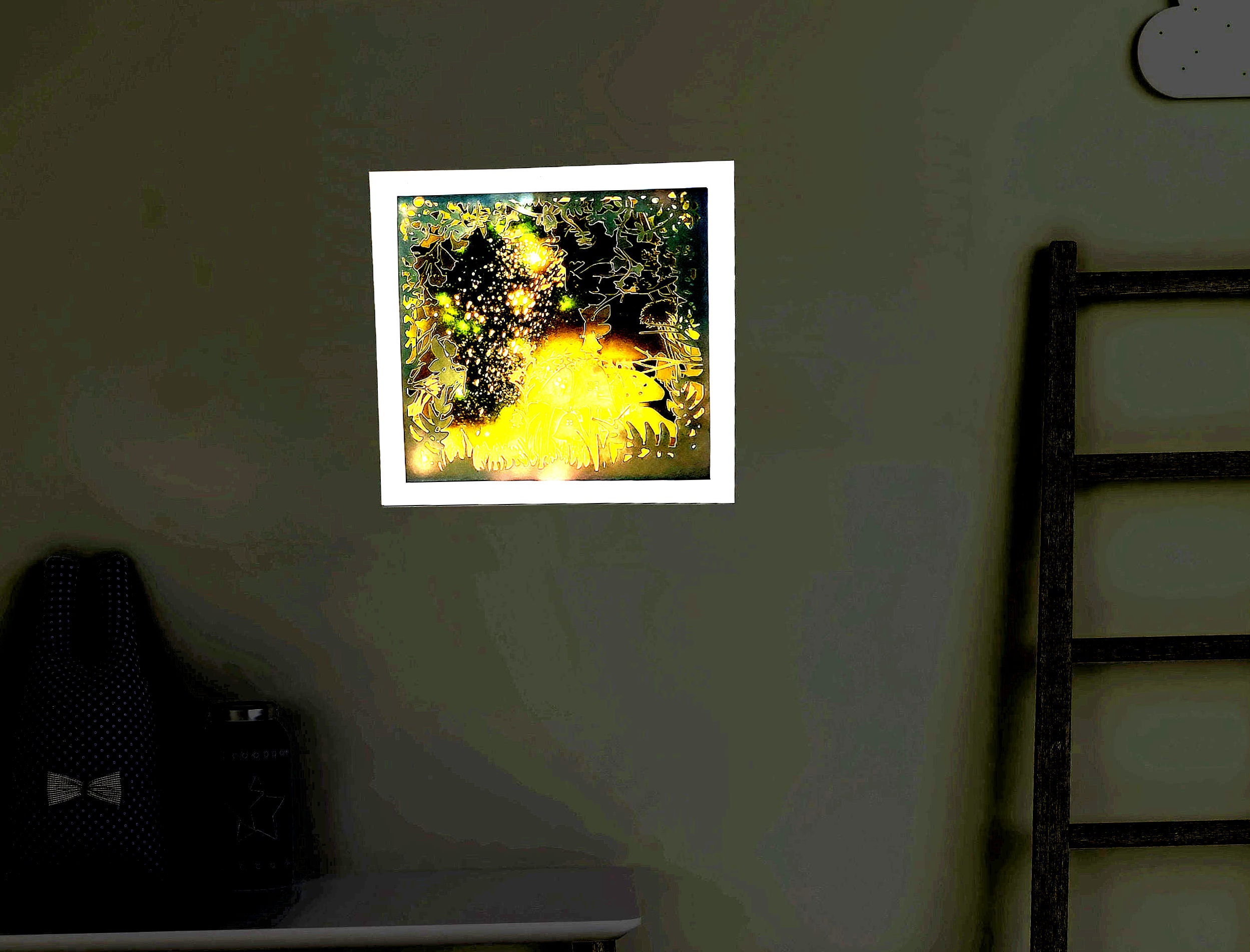 Child's Nightlight - Fairies in the Forest-Fairy Dust-Nightlight-Baby-Infant-Home Decor-Wall Decoror-Table Decor - Thumbnail 3