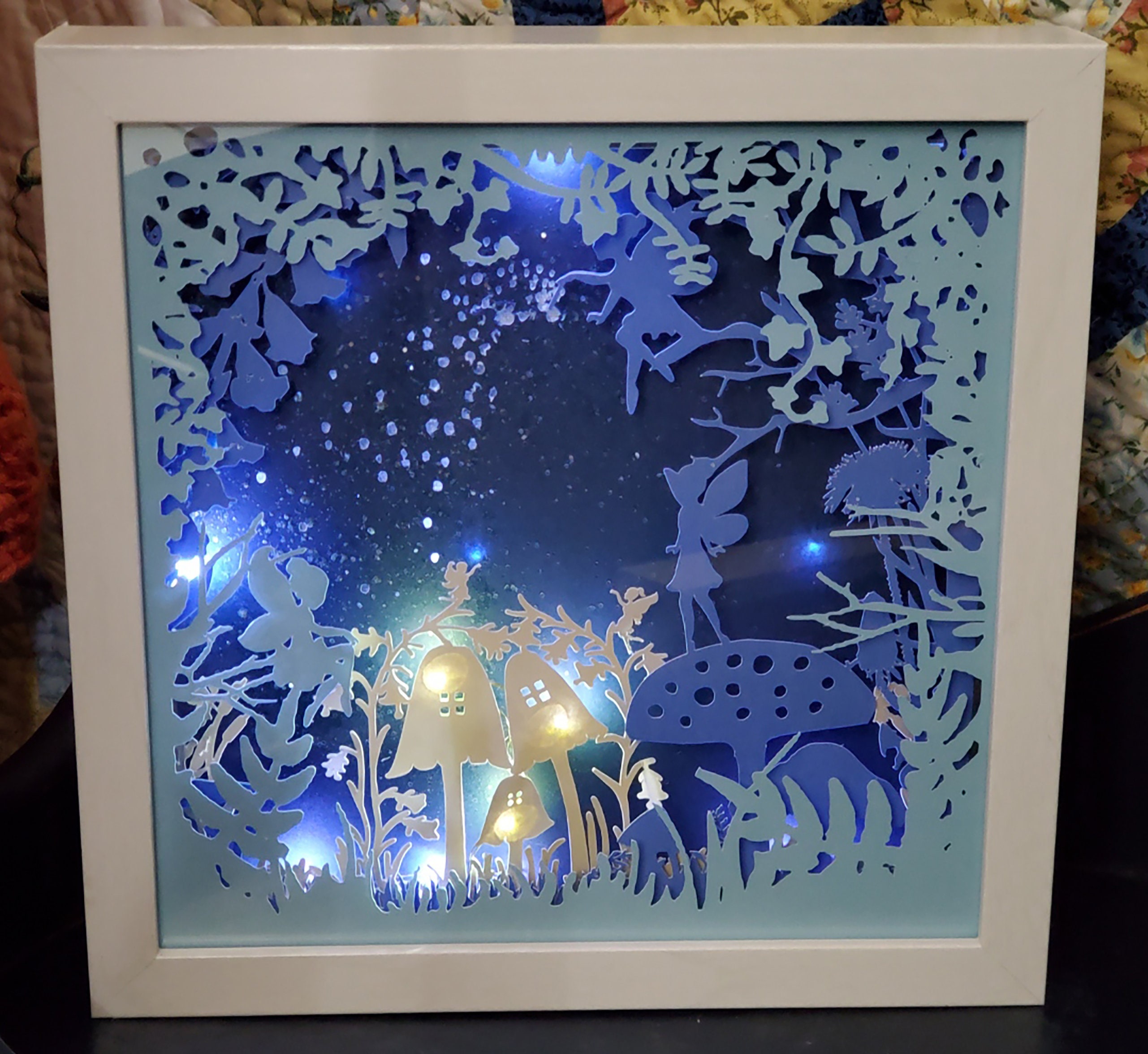 Child's Nightlight - Fairies in the Forest-Fairy Dust-Nightlight-Baby-Infant-Home Decor-Wall Decoror-Table Decor - Thumbnail 4