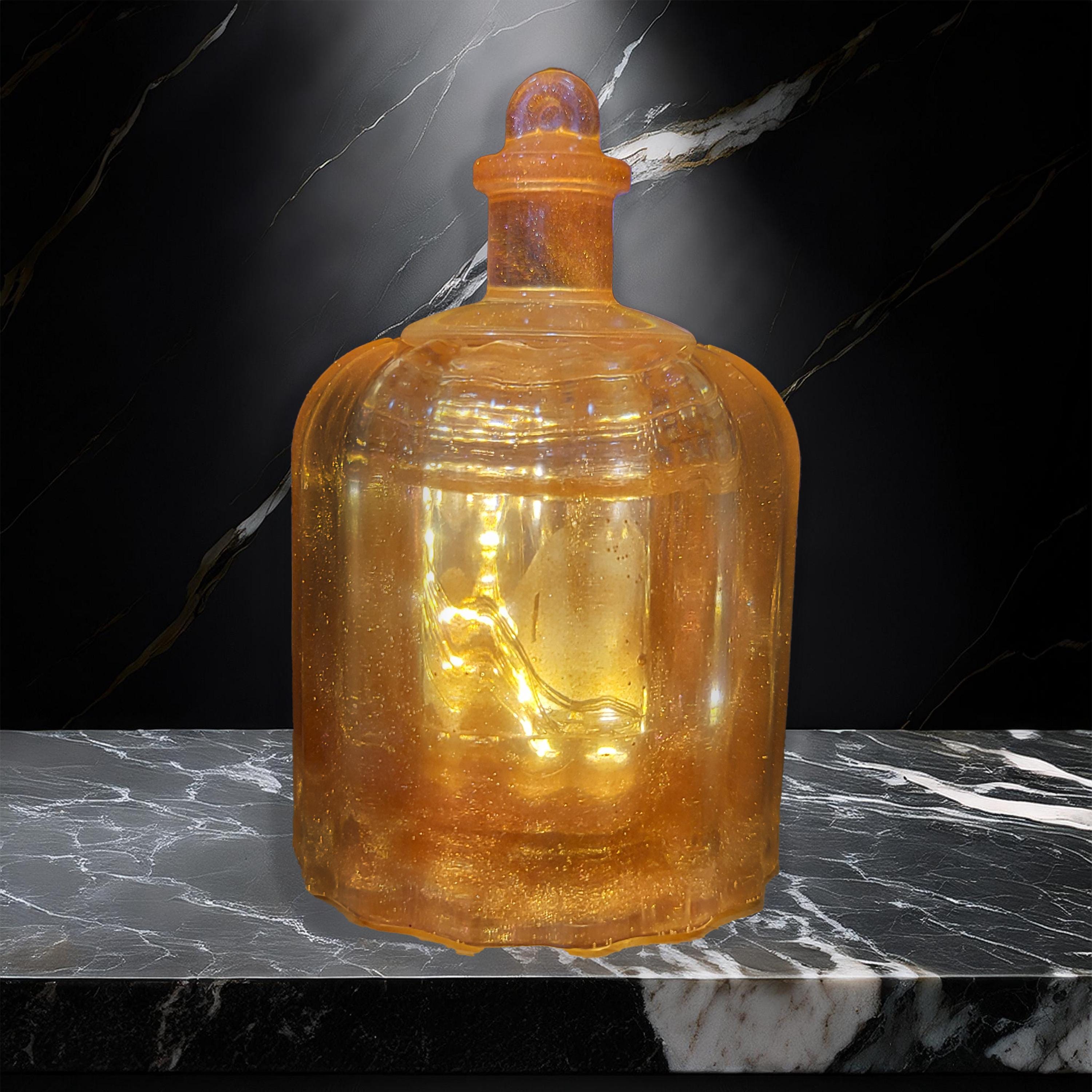Resin Lantern Nightlight-Resin Nightlight-Ambient Light-Small Resin Nightlight- Small Tabletop Lantern-Mini Nightlight Lantern-Comfort Light - Thumbnail 6