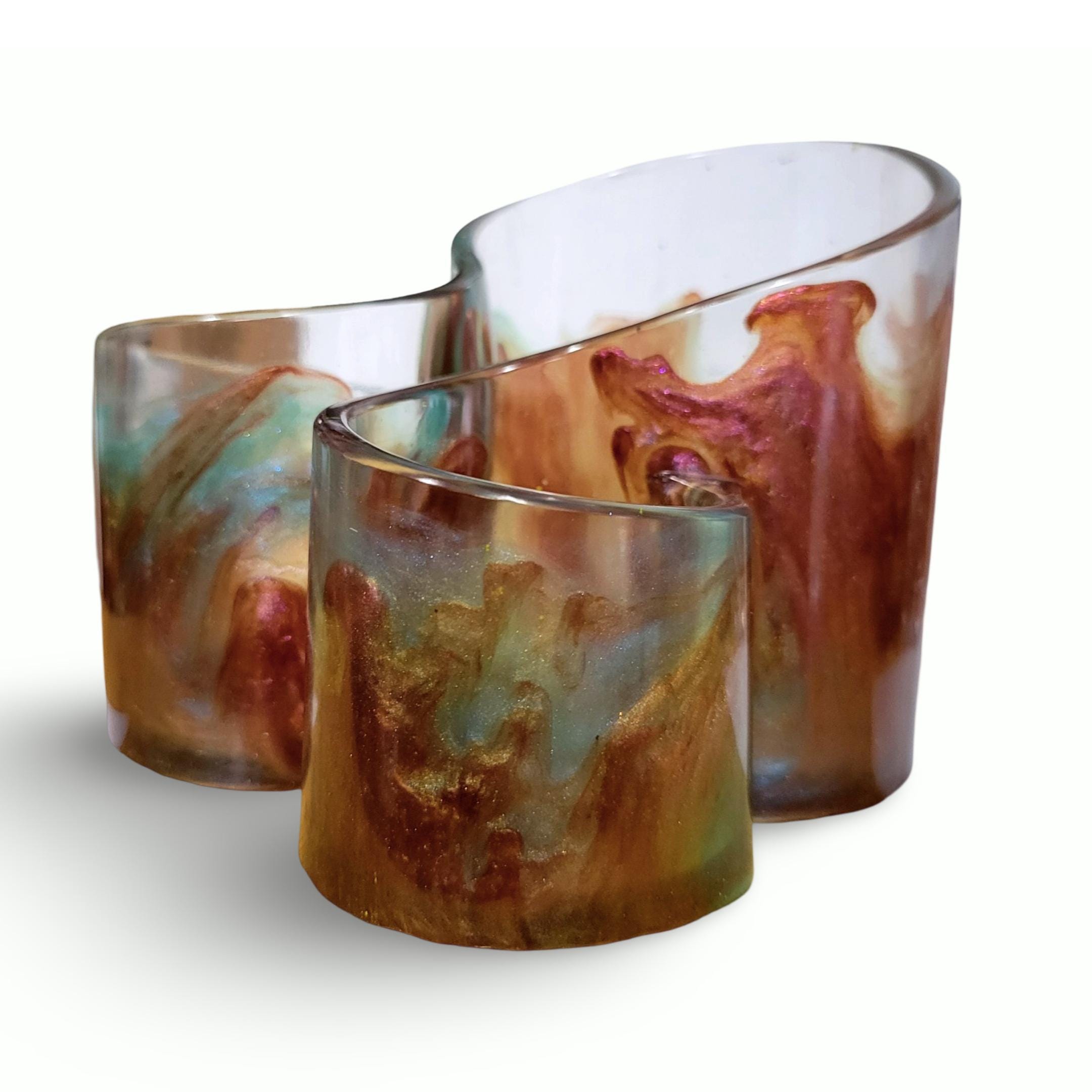 Custom Resin Organizer Colorful Organizer Multi-Compartment Organizer Makeup Holder Brush Holder Office Organizer Desk Accessories Handmade - Thumbnail 5