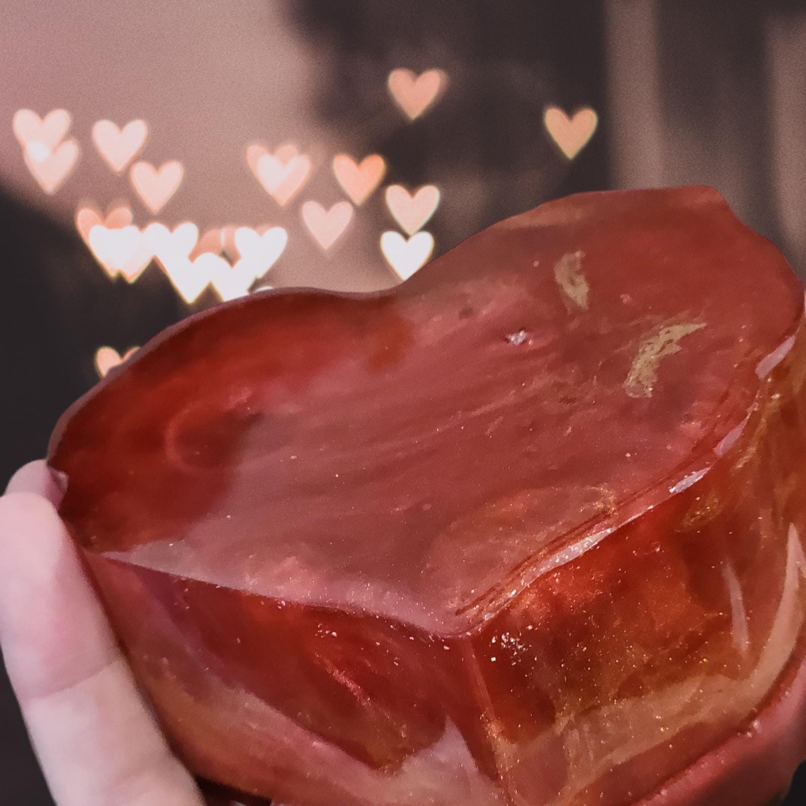 Romantic Red & Gold Resin Heart Trinket Box with Rose Lid-Sturdy Keepsake or Jewelry Holder-3.75'' x 3.5'' x 2"-Sweetheart Gift - Thumbnail 6