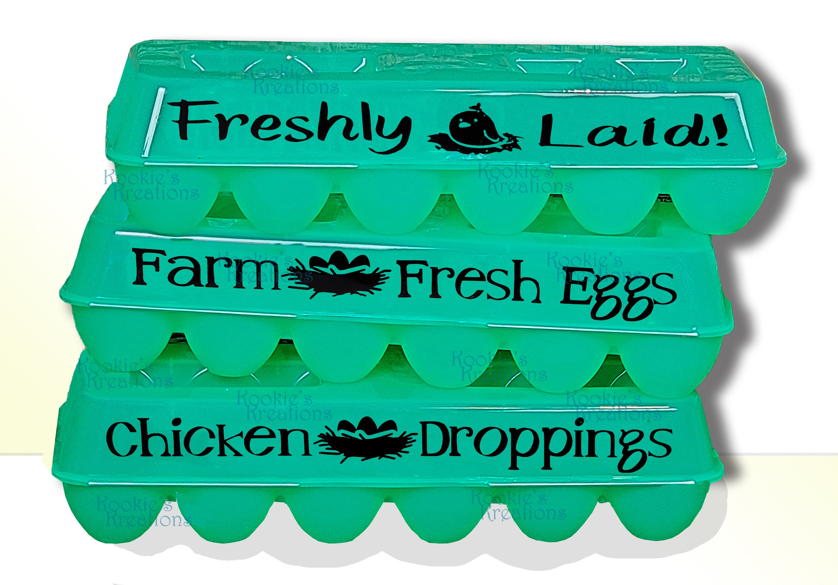 Stackable Egg Carton Green Transparent Plastic Storage with Lid