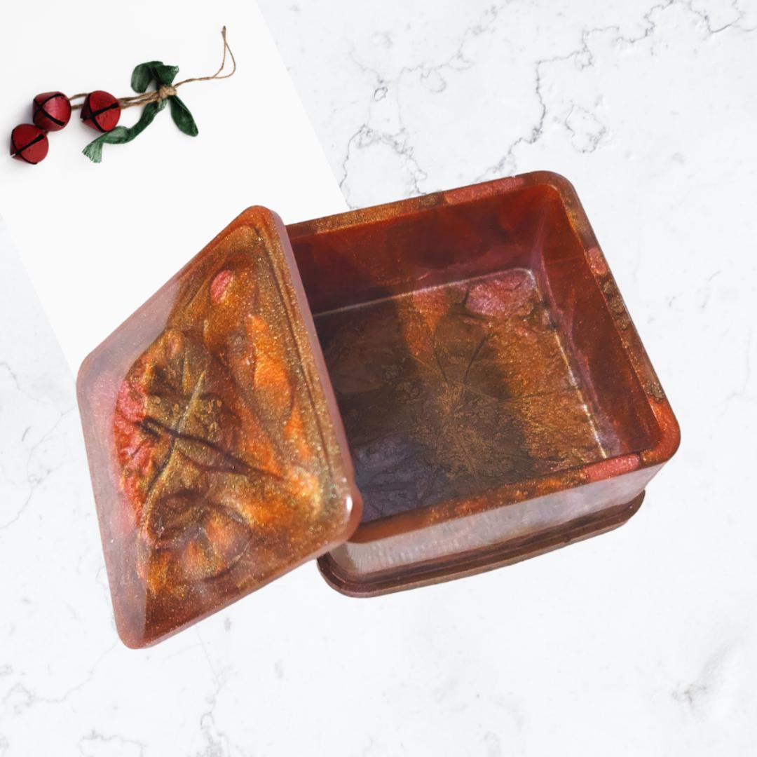 Small Square Resin Jewelry Box - Thumbnail 3
