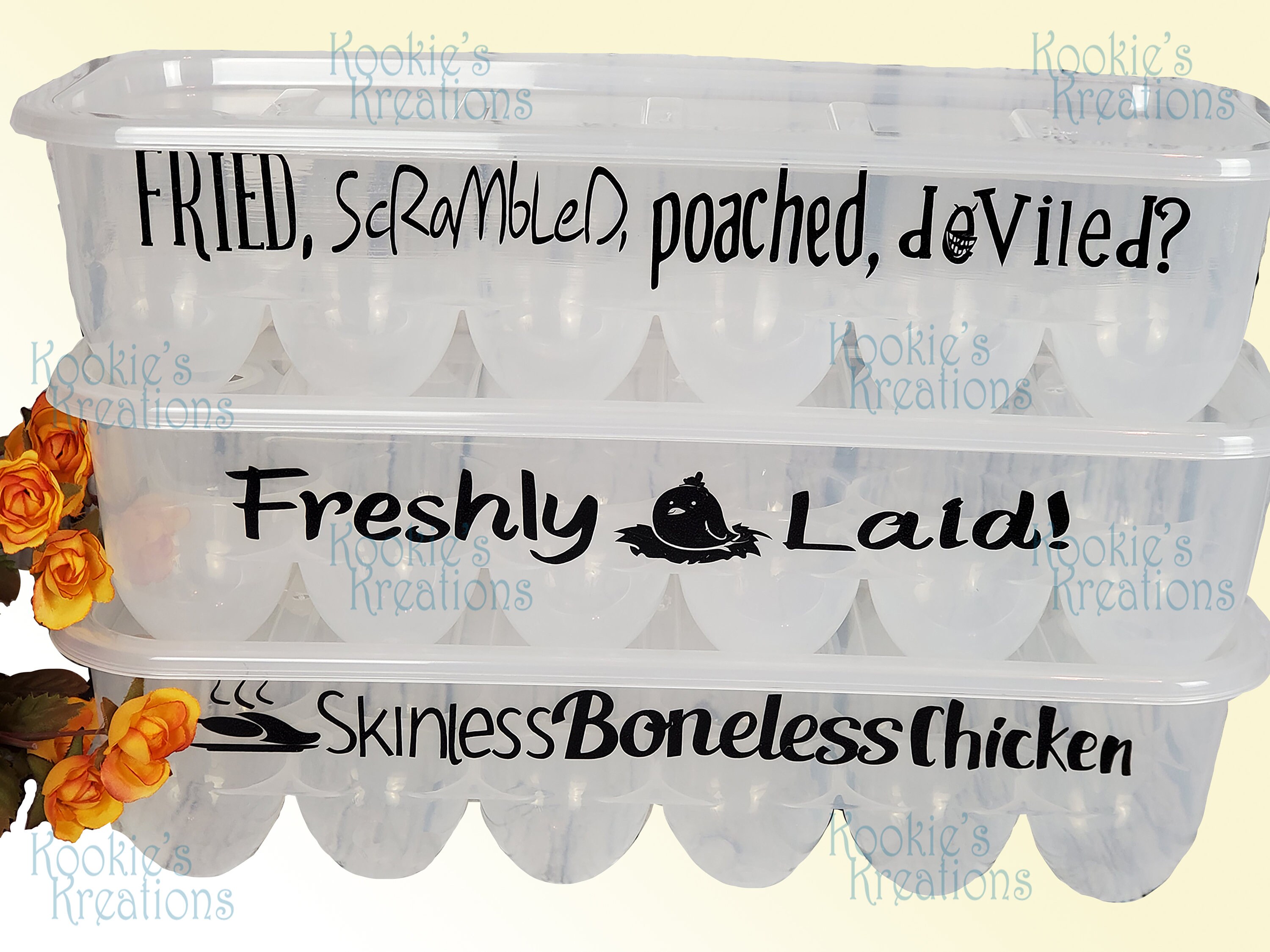 Kitchen Decor Storage Egg Carton Box Plastic Storage for Eggs with Lid Stackable Transparent 12 Egg Carton - Thumbnail 3