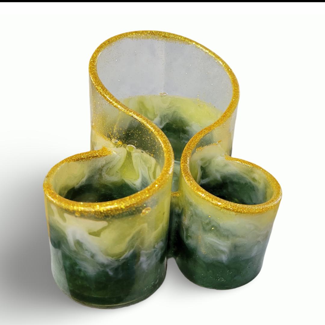 Custom Resin Organizer Colorful Organizer Multi-Compartment Organizer Makeup Holder Brush Holder Office Organizer Desk Accessories Handmade - Thumbnail 7