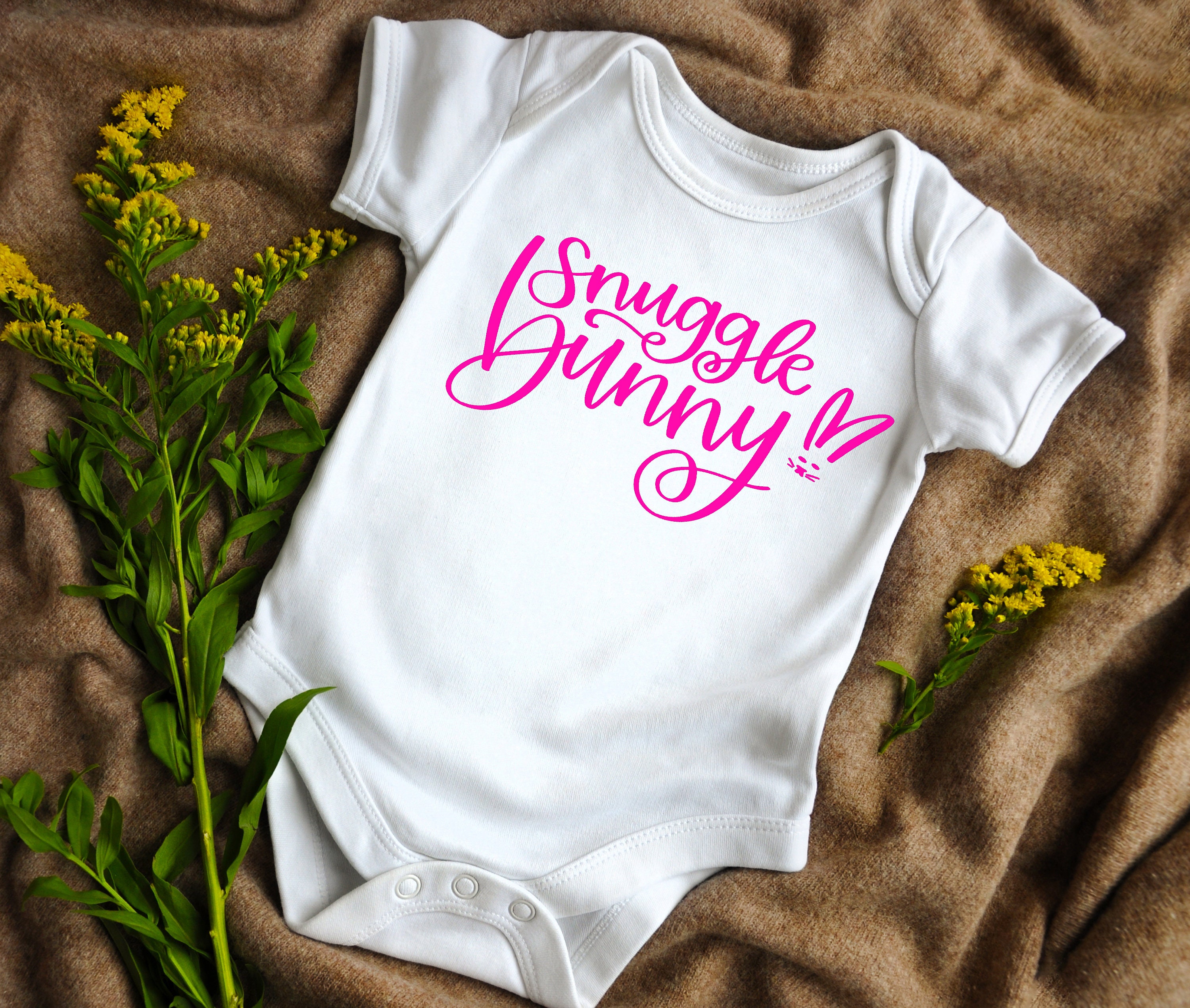 Onesie Romper - Snuggle Bunny-Bodysuit-Baby Clothes-Rabbit Bodysuit-Cotton Baby Clothes-Cotton Romper-Cotton Onesie-Gender Neutral Bodysuits - Thumbnail 5