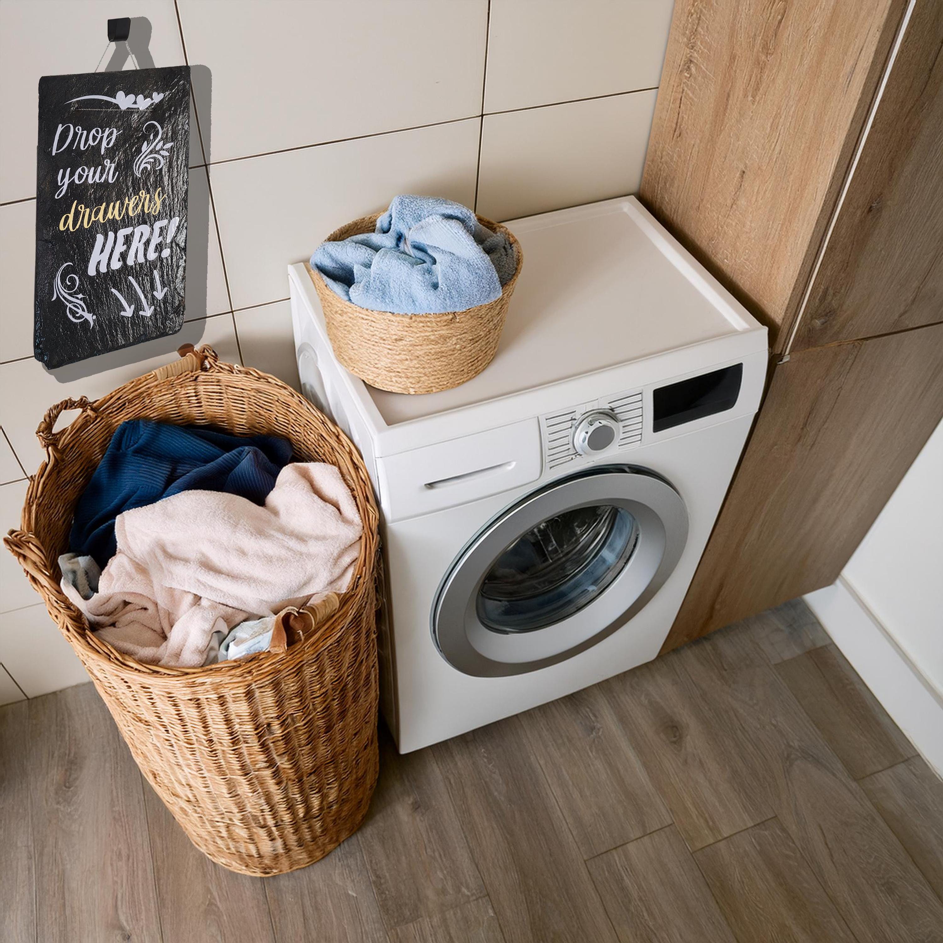 Slate Laundry Signs-Drop Your Drawers-Custom Slate Sign-Buckingham Slate Sign-Handmade Sign-Humorous Laundry Sign-Stone Laundry Sign - Thumbnail 3