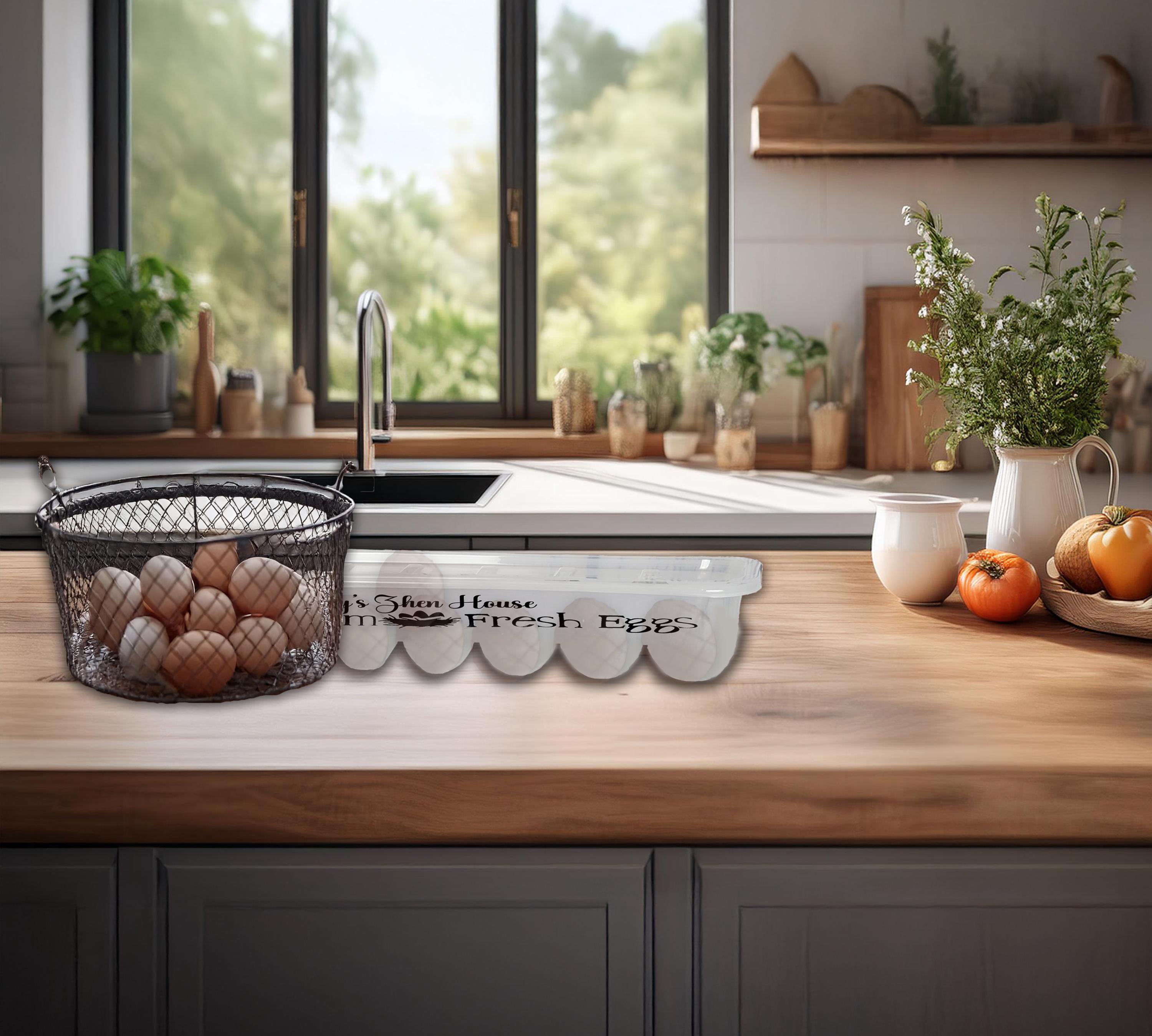 Kitchen Decor Storage Egg Carton Box Plastic Storage for Eggs with Lid Stackable Transparent 12 Egg Carton - Thumbnail 7