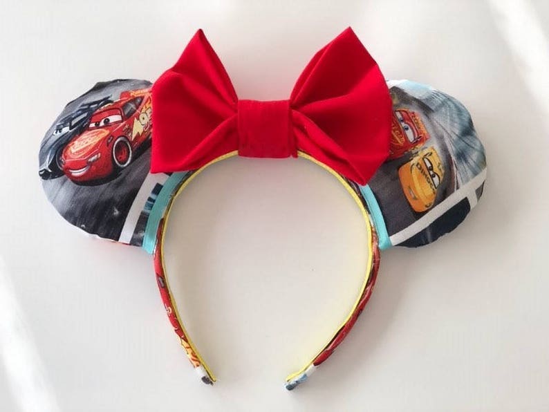 CARS Pixar Lightning Mcqueen Minnie Mouse Disney Ears Etsy