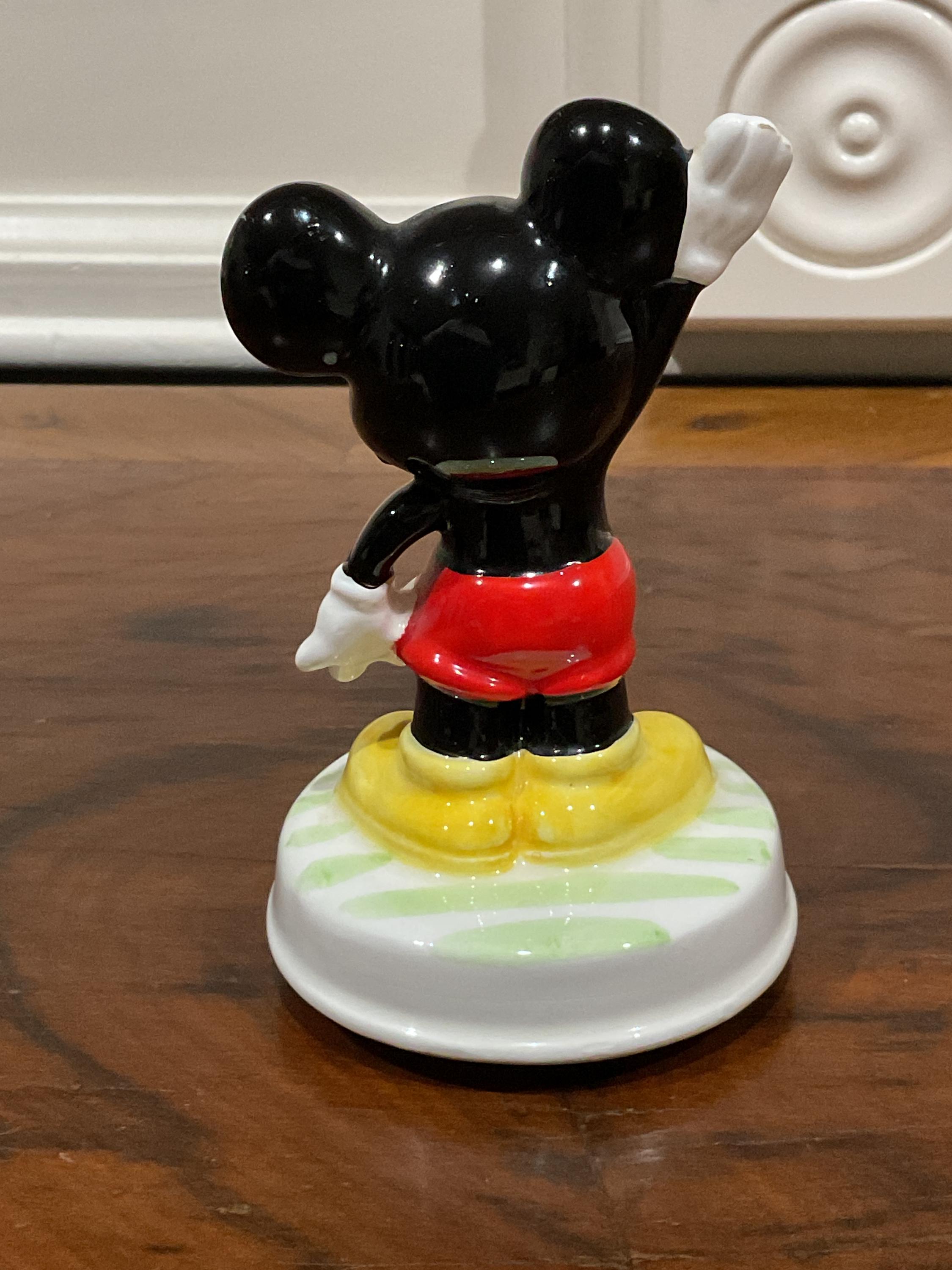 Musicbox Mickey Mouse Music Box Figurine. (1976) Vintage Schmid