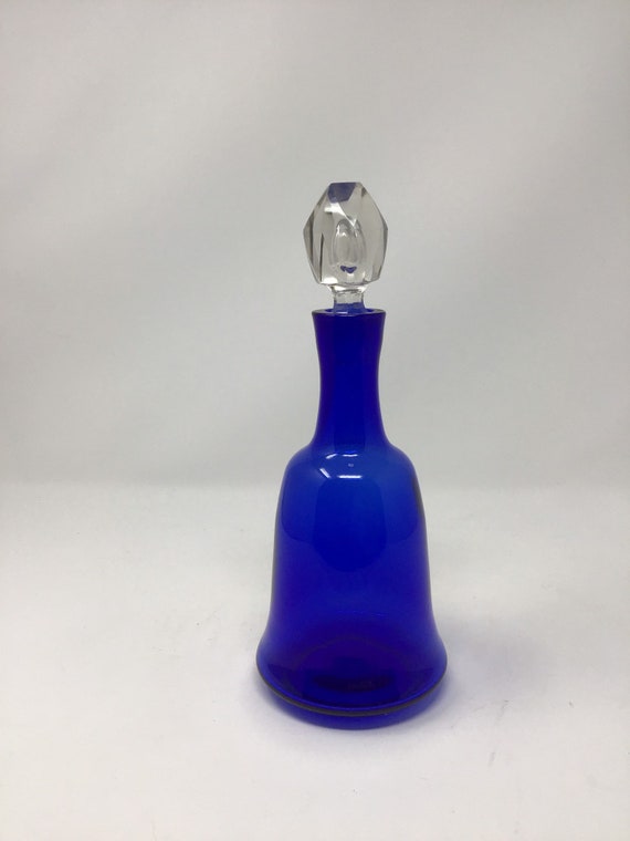 Vintage Bell Decanter Cobalt Blue Decanter Excellent Condition Etsy etsy
