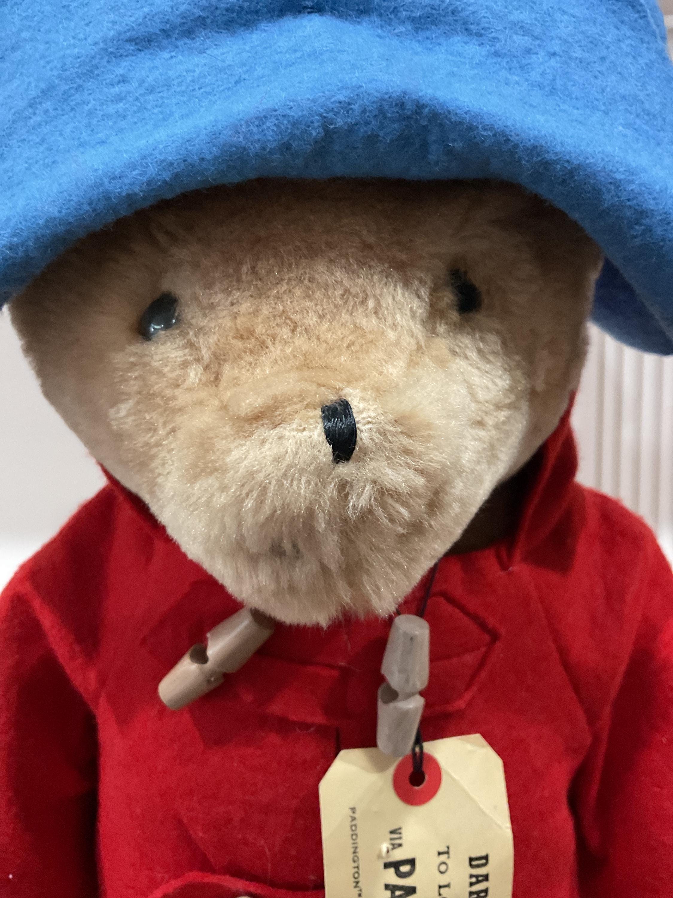 DOLL BEAR (1975) Vintage Large Paddington Bear Plush Eden Toys Red