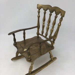 Small Brass Rocking Chair - Etsy
