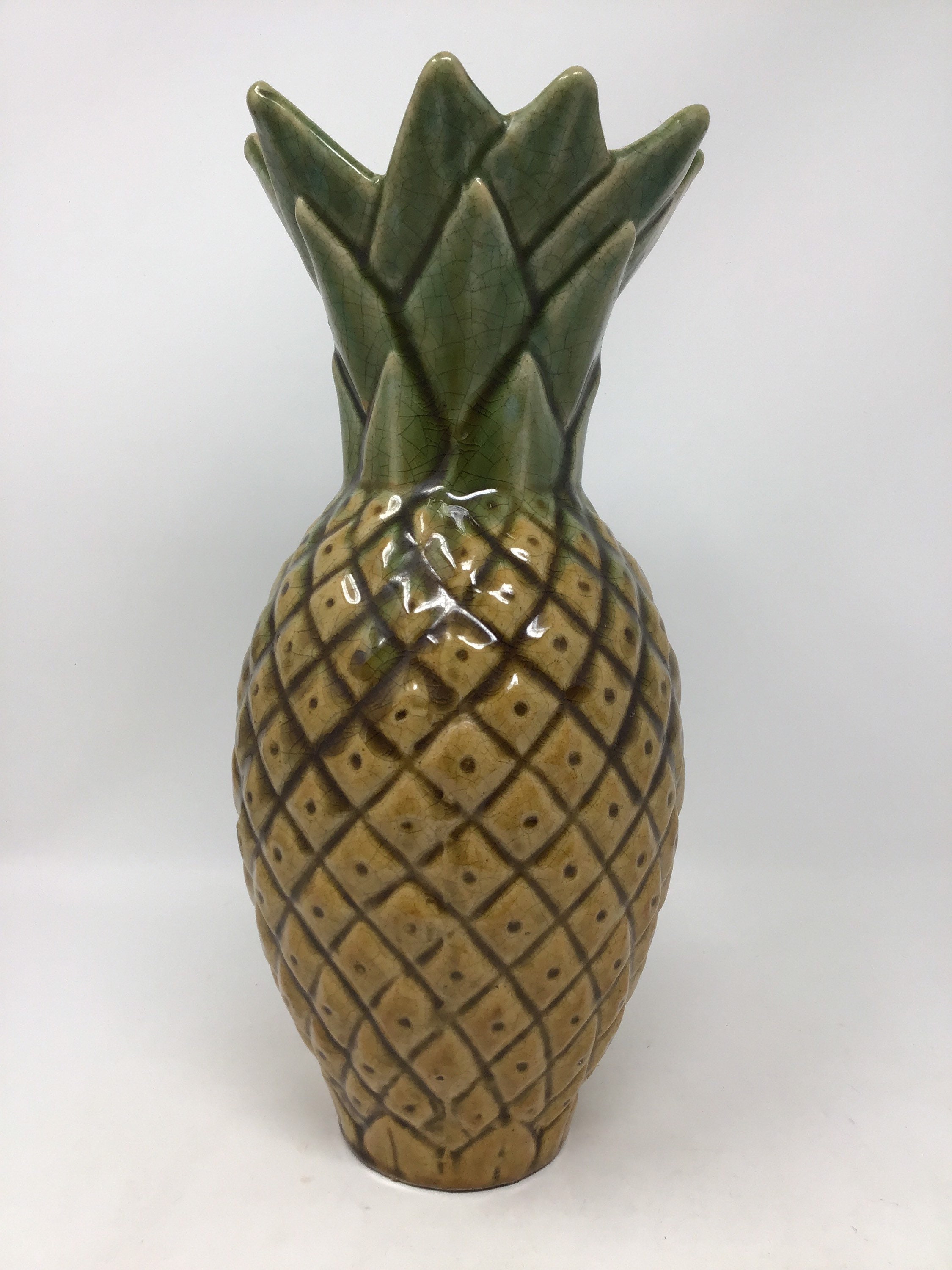 Pineapple vase ceramic pineapple vase pineapple flower vase Etsy