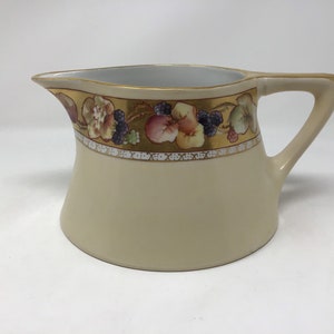 Antique Limoges France Apple Cider Pitcher, handpainted, signed,Limoges pitcher, Paroutaud Freres (P&P) La Seynie Limoges Rasberry Ewers