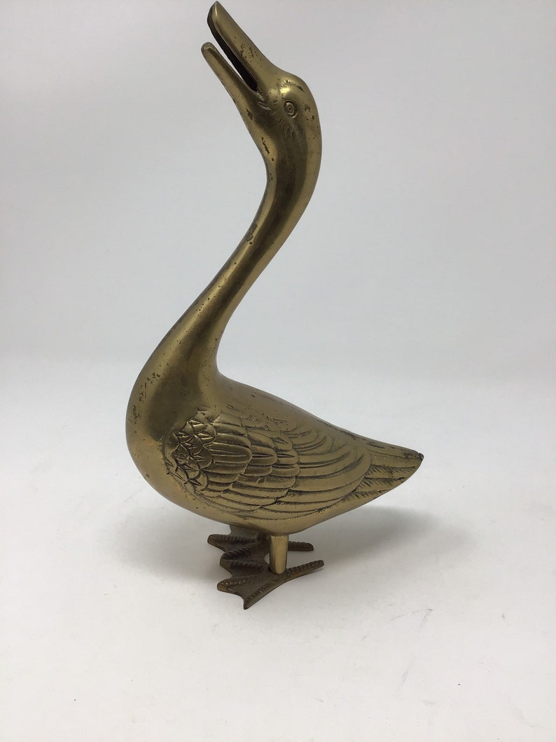 Vintage pair of brass geese by Andrea for Sadak. Large Etsy