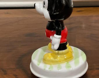 Musicbox Mickey Mouse Music Box Figurine. (1976) Vintage Schmid