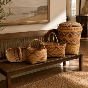 Vintage Choctaw Indian Basket - Etsy