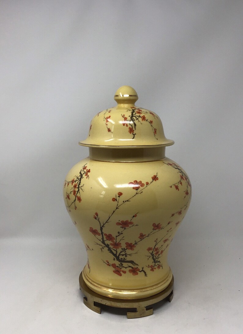 Vintage Ginger jar Hyalyn PotteryGinger Jar/Tea Caddy Yellow Etsy