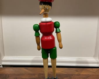 ヴィンテージピノキオ木製人形：コレクター向けフィギュア - Etsy 日本