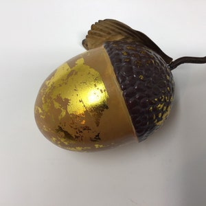 Vintage Gold Gilted Acorn Ornament Gold leaf acorn. Table decor, acorn, golden acorn. Fall decor