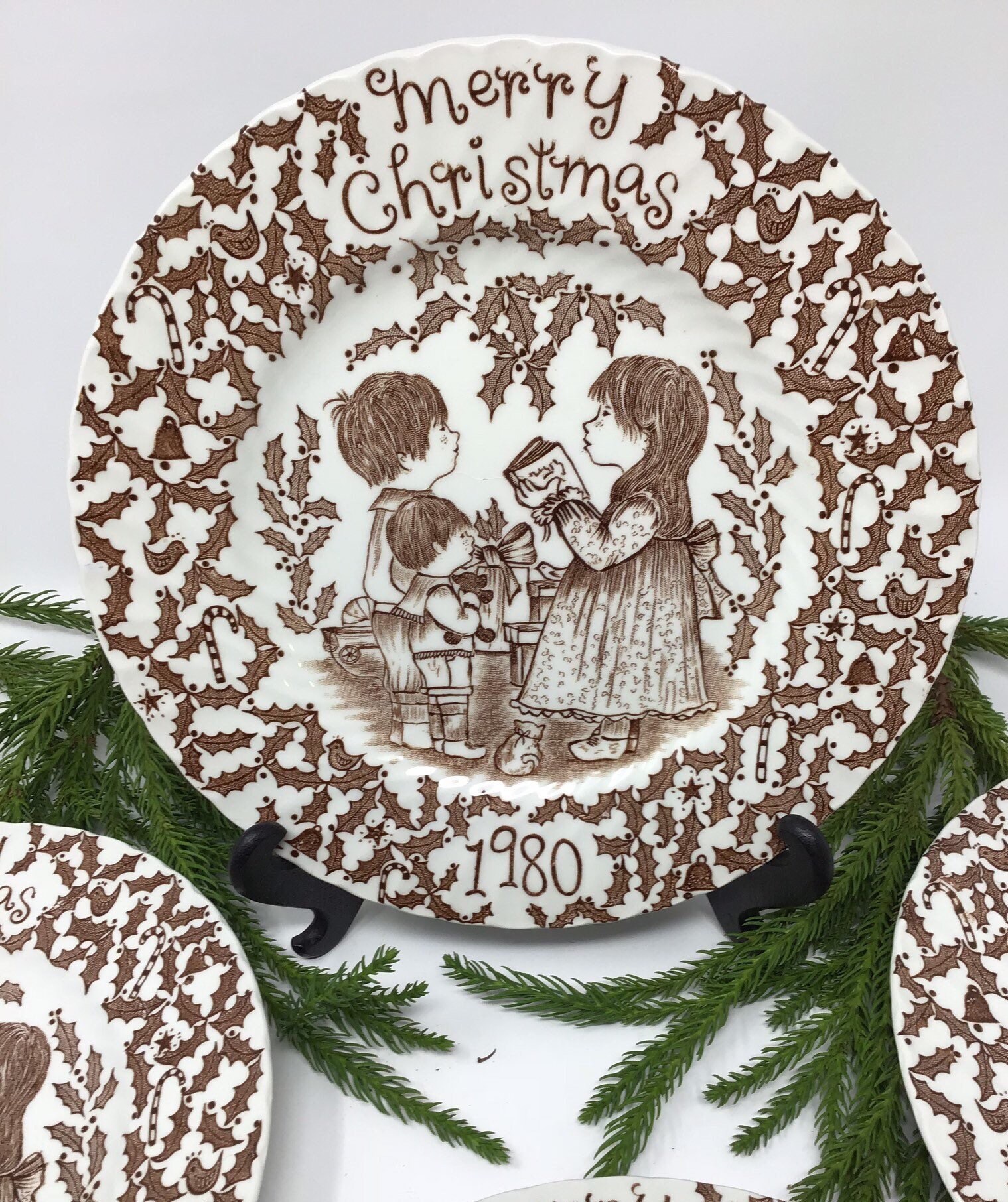 Christmas PLATE Royal Crownford by Norma Sherman Collector Plates