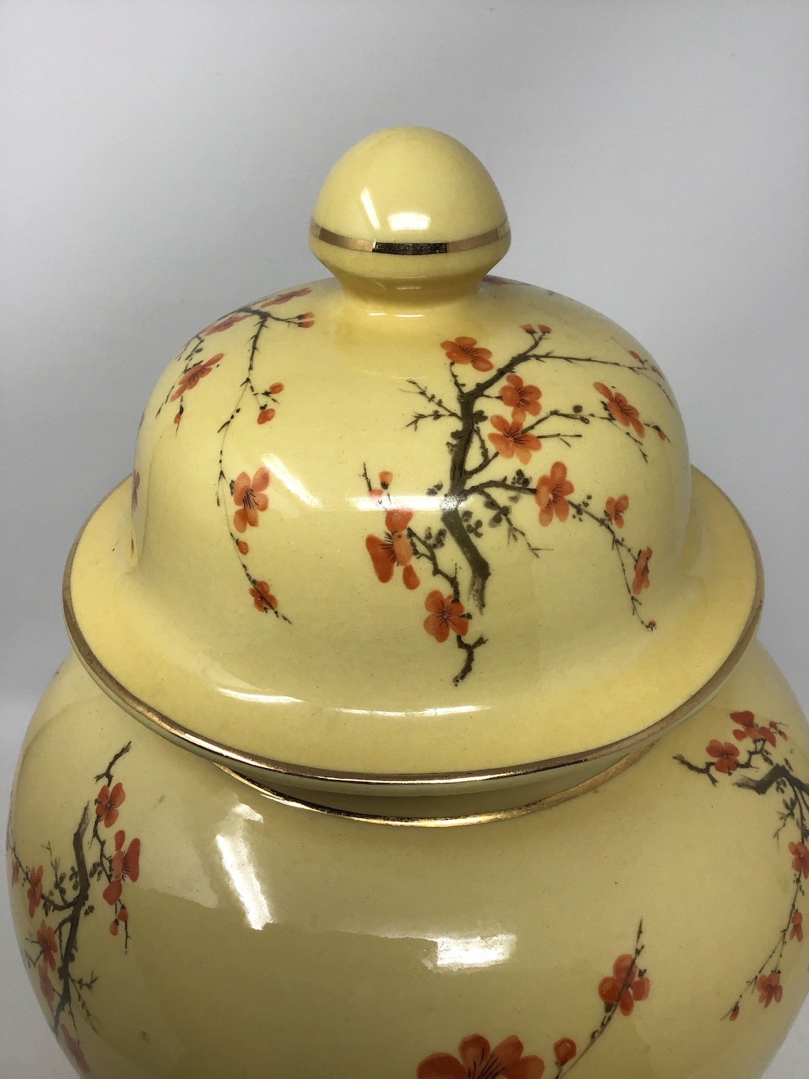 Vintage Ginger jar Hyalyn PotteryGinger Jar/Tea Caddy Yellow Etsy