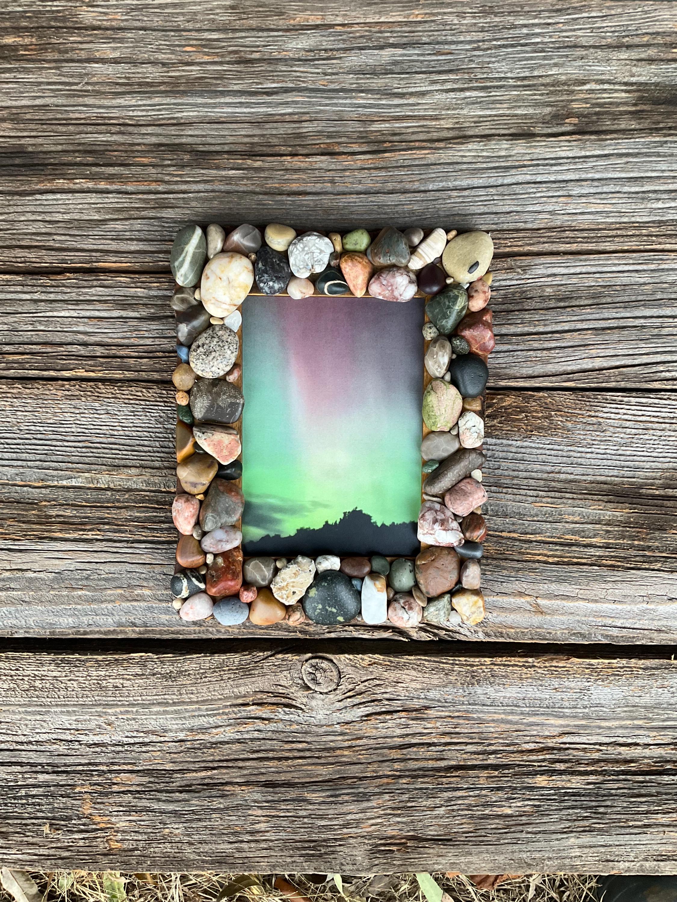 Frame With Rocks Mini Great Lakes Rocks 5x7 Picture Frame - Etsy