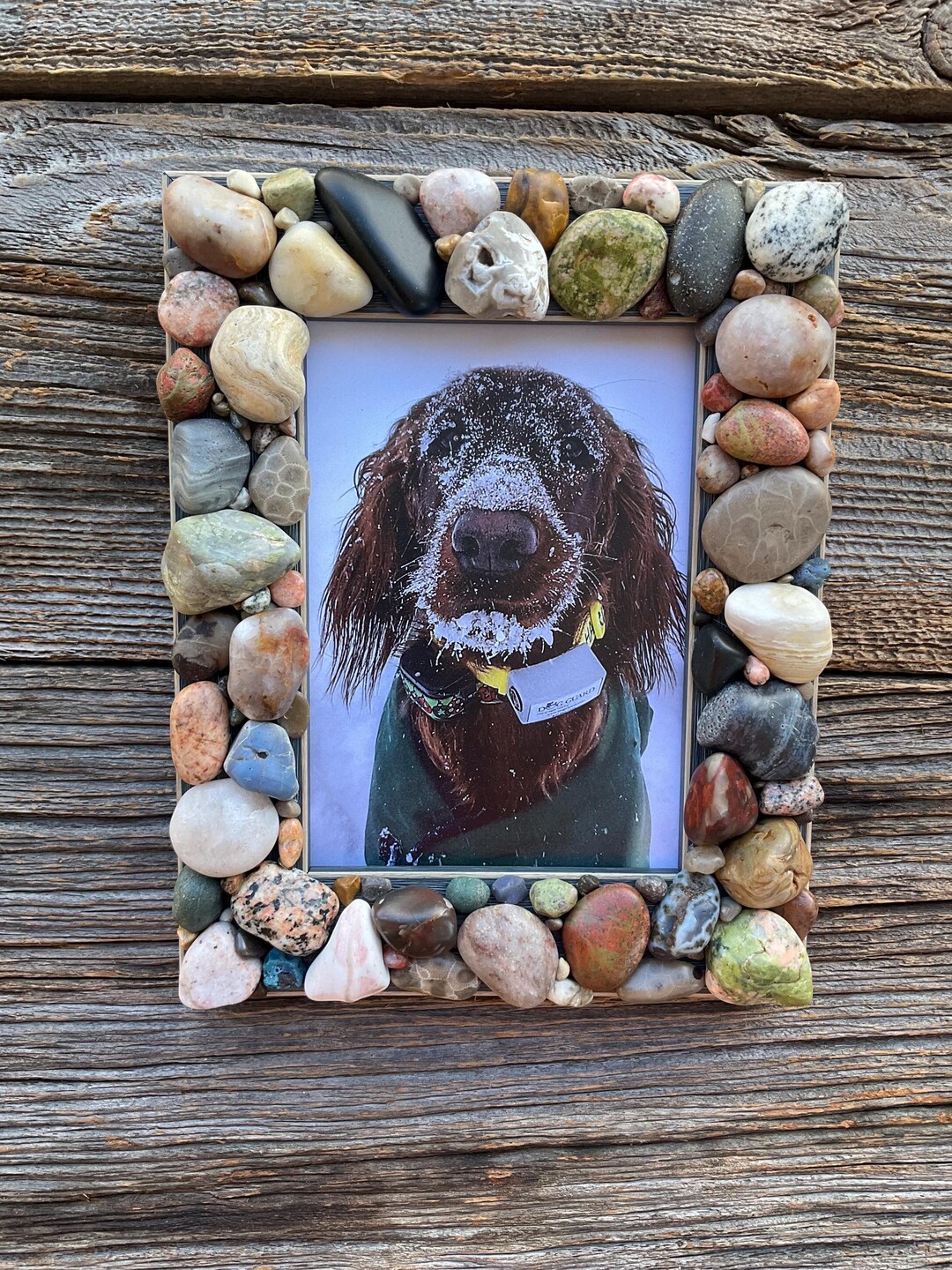 Frame With Rocks Mini Great Lakes Rocks 5x7 Picture Frame - Etsy