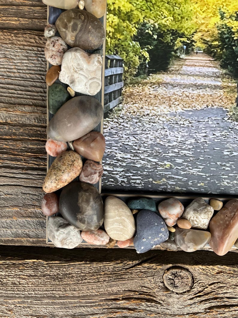 Frame With Rocks Mini Great Lakes Rocks 5x7 Picture Frame - Etsy
