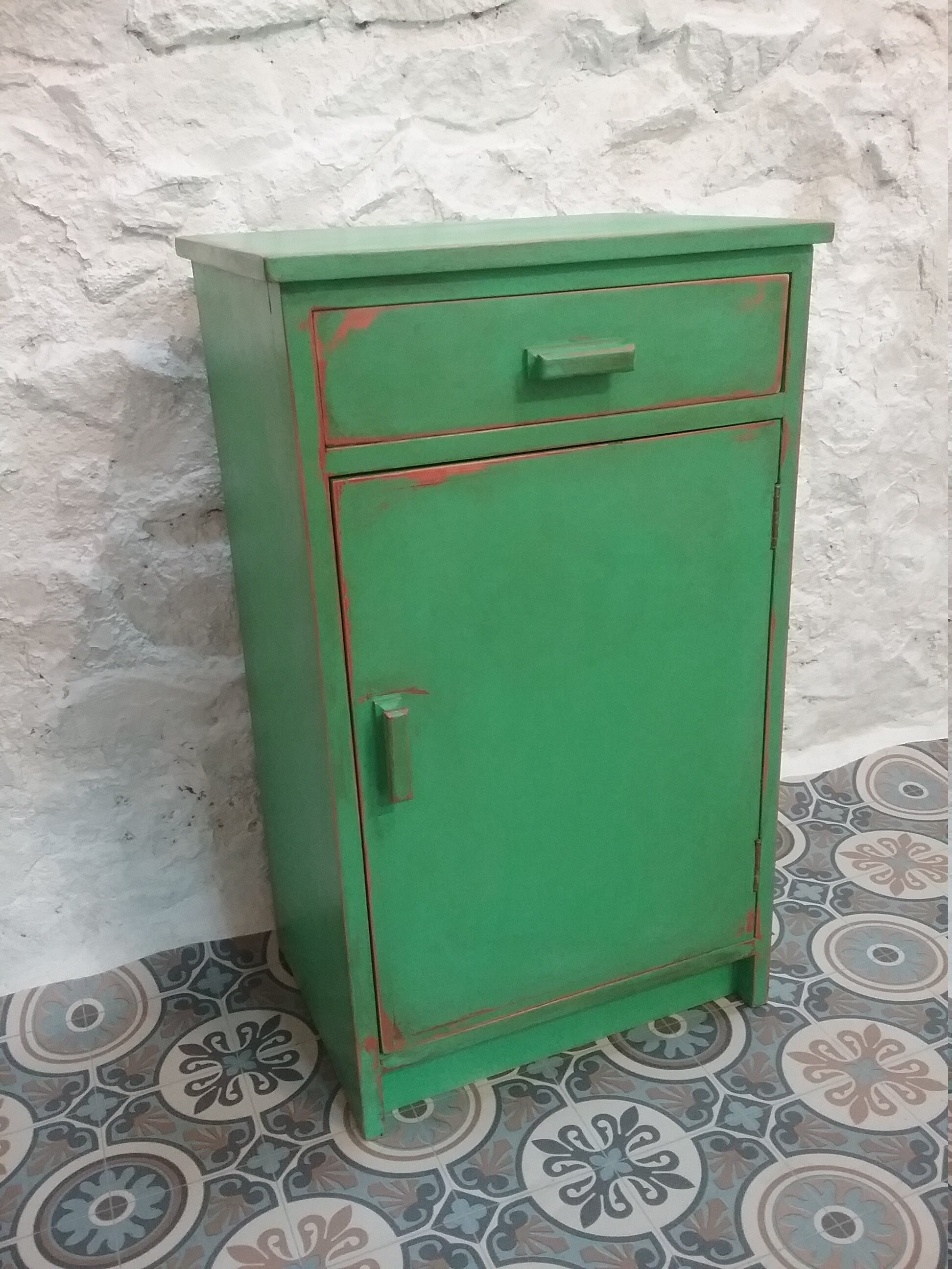 Antibes Green Cupboard, Antibes Green Vintage Cupboard