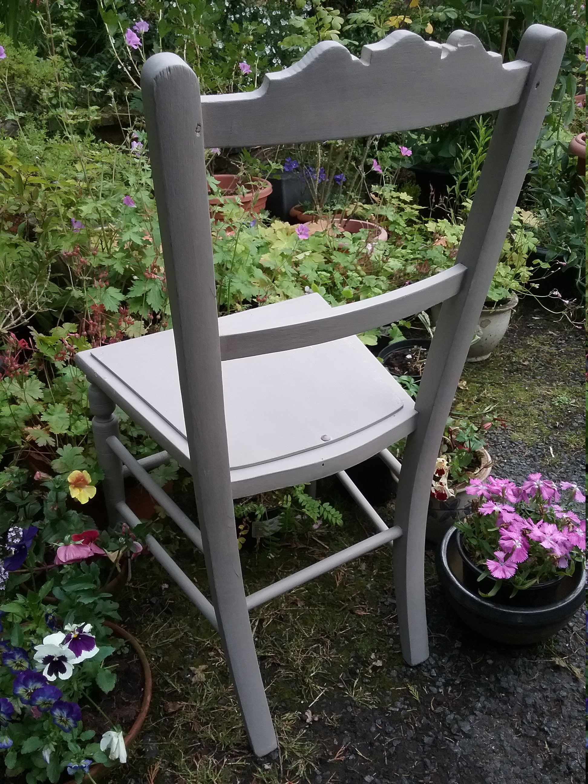 Vintage Chair, Vintage Painted Chair, Painted Chair, Heraldry, Coat of Arms, Annie Sloan, French