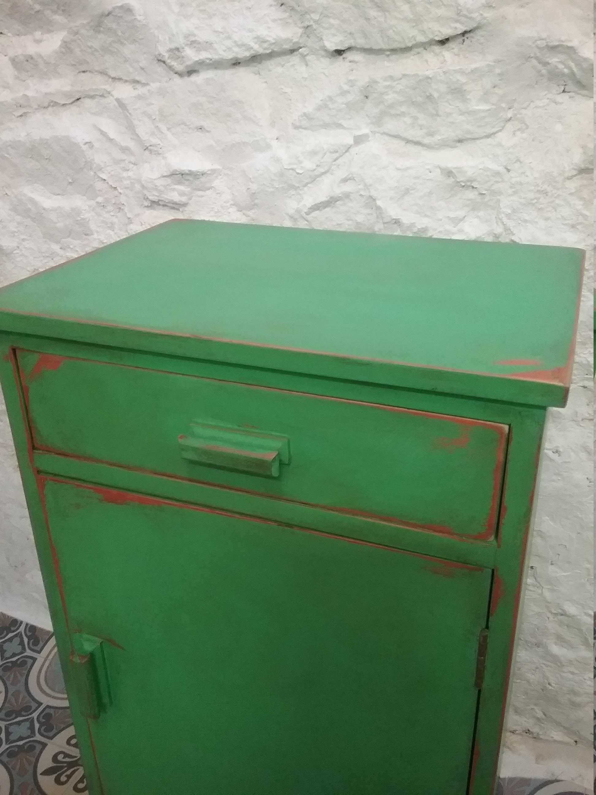 Antibes Green Cupboard, Antibes Green Vintage Cupboard