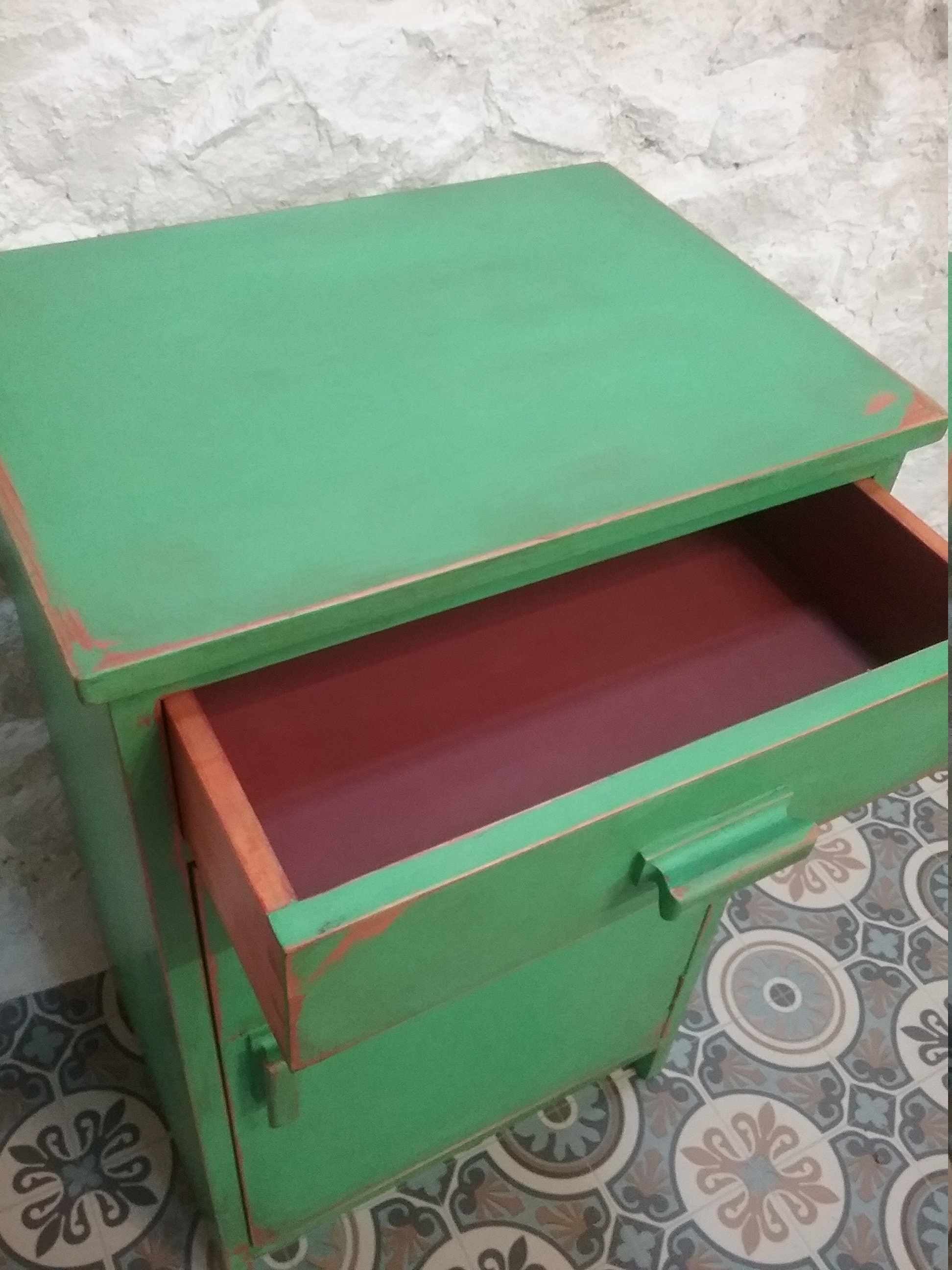 Antibes Green Cupboard, Antibes Green Vintage Cupboard