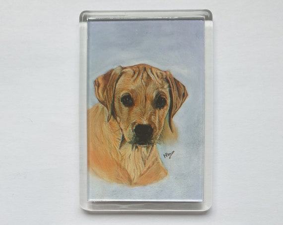 Labrador Puppy - Fridge magnet - 76 x 52 x 5mm