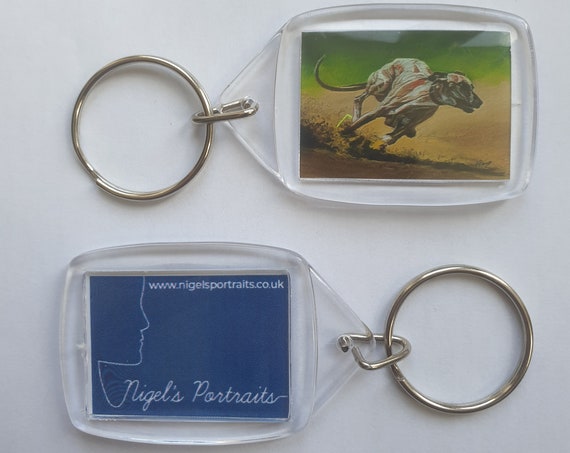 Greyhound/Whippet - Key Ring - 34 x 54 x 5mm