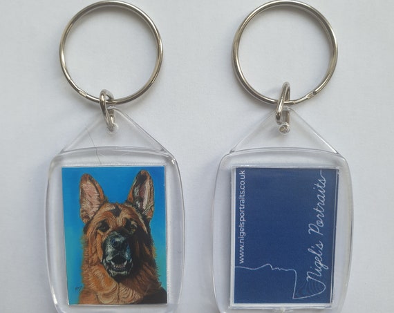 Alsation/German Shepherd - Key Ring - 54 x 34 x 5mm